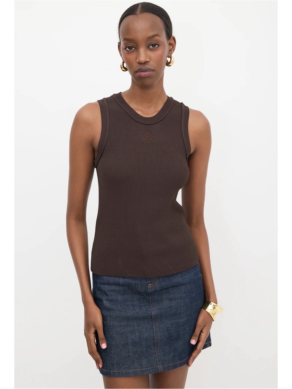 Loewe Anagram Embroidered Ribbed Top - Picture 4 of 4